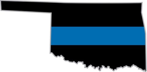 Thin Blue Line Oklahoma State Decal