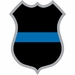 Thin Blue Line Police Badge Decal