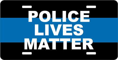 Thin Blue Line "Police Lives Matter" License Plate