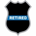 Thin Blue Line Retired Police Badge Decal