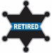 Thin Blue Line  Retired Sheriff Badge Decal