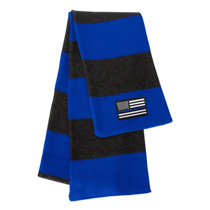 Thin Blue Line Embroidered Scarf Unisex