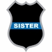 Thin Blue Line Sister Police Badge Decal