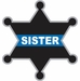 Thin Blue Line Sister Sheriff Badge Decal