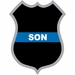 Thin Blue Line Son Police Badge Decal