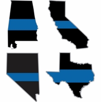 Thin Blue Line State Decals Thumbnail Illustration
