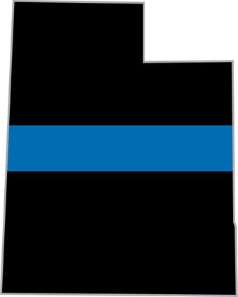 Thin Blue Line Utah State Decal