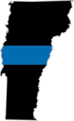 Thin Blue Line Vermont State Decal