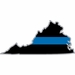 Thin Blue Line Virginia State Decal