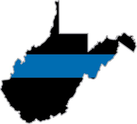 Thin Blue Line West Virginia State Decal