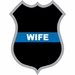Thin Blue Line Wife Police Badge Decal