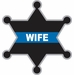 Thin Blue Line Wife Sheriff Badge Decal