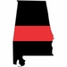 Thin Red Line Alabama Firefighter Decal