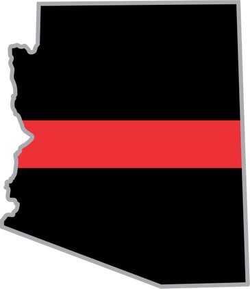 Thin Red Line Arizon Firefighter Decal