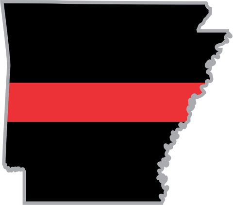 Thin Red Line Arkansas Firefighter Decal