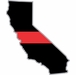 Thin Red Line California Firefighter Decal