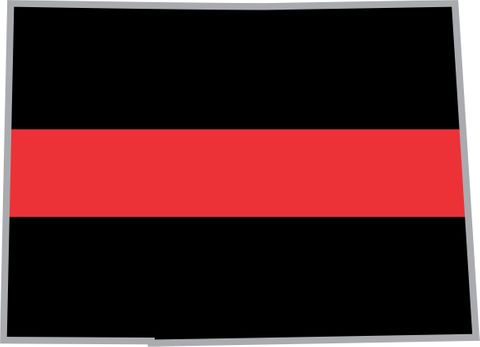 Thin Red Line Colorado Firefighter Decal
