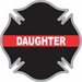 Thin Red Line Daughter Firefighter Cross Decal