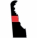 Thin Red Line Delaware Firefighter Decal