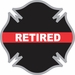 Thin Red Line Firefighter Cross Retired Decal