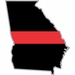 Thin Red Line Georgia Firefighter Decal