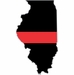 Thin Red Line Illinois Firefighter Decal