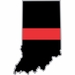 Thin Red Line Indiana Firefighter Decal