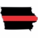 Thin Red Line Iowa Firefighter Decal
