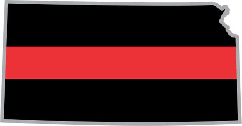Thin Red Line Kansas Firefighter Decal