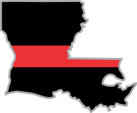 Thin Red Line Louisiana Firefighter Decal