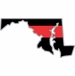 Thin Red Line Maryland Firefighter Decal
