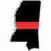 Thin Red Line Mississippi Firefighter Decal