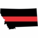 Thin Red Line Montana Firefighter Decal