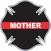 Thin Red Line Mother Firefighter Cross Decal