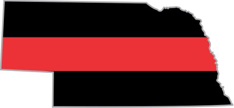 Thin Red Line Nebraska Firefighter Decal