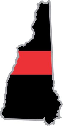 Thin Red Line New Hampshire Firefighter Decal