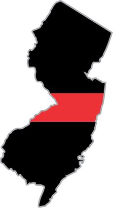 Thin Red Line New Jersey Firefighter Decal