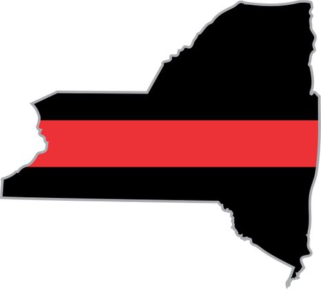 Thin Red Line New York Firefighter Decal