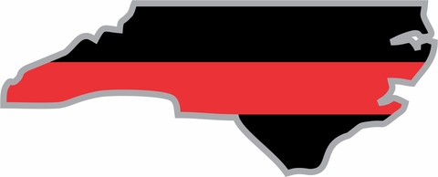 Thin Red Line North Carolina Firefighter Decal
