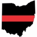 Thin Red Line Ohio Firefighter Decal