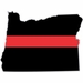 Thin Red Line Oregon Firefighter Decal