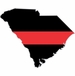 Thin Red Line South Carolina Firefighter Decal