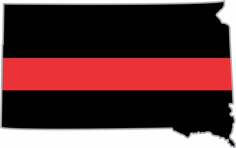Thin Red Line South Dakota Firefighter Decal