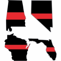 Thin Red Line State Decals Thumbnail Illustration