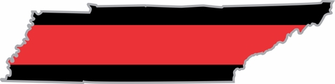 Thin Red Line Tennessee Firefighter Decal