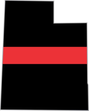 Thin Red Line Utah Firefighter Decal