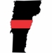 Thin Red Line Vermont Firefighter Decal