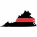 Thin Red Line Virginia Firefighter Decal