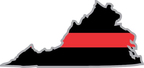 Thin Red Line Virginia Firefighter Decal