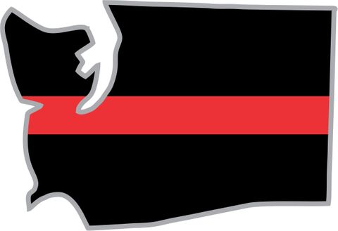 Thin Red Line Washington Firefighter Decal